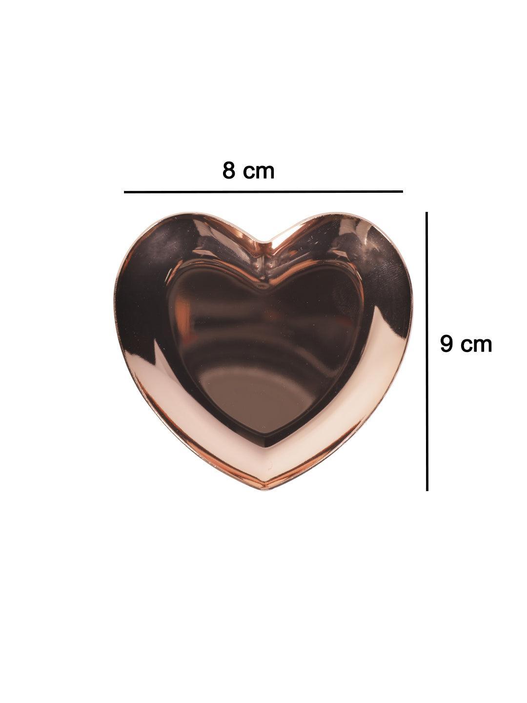 Market99 Heart Shaped Stainless Steel Jewellery Holder Tray - MARKET 99