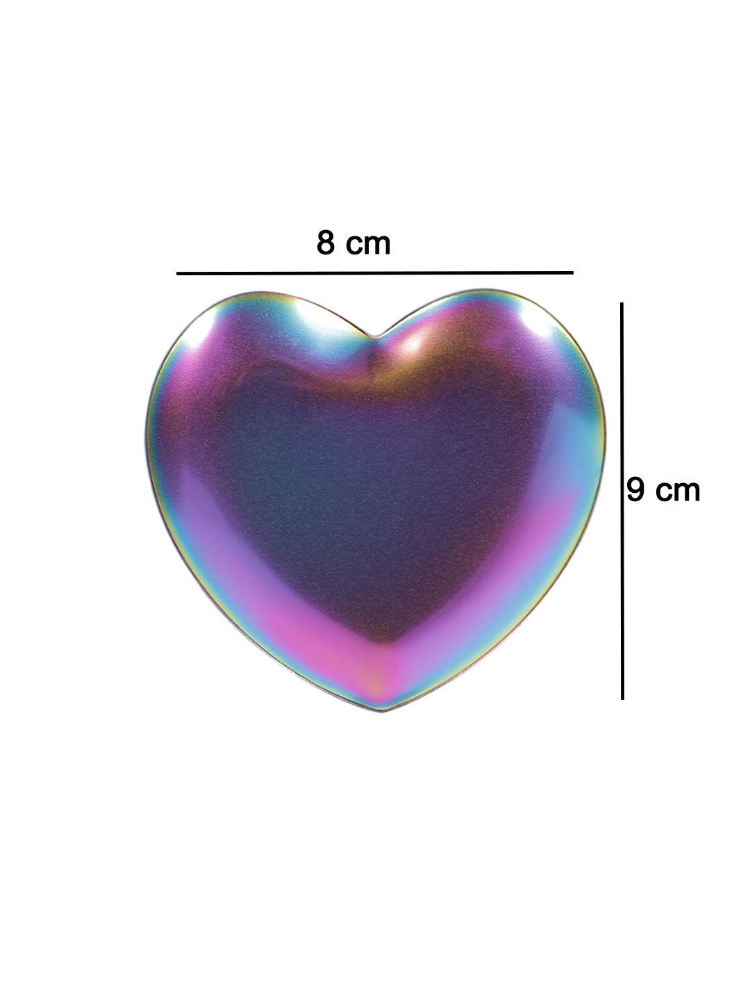 Market99 Heart Shaped Stainless Steel Jewellery Holder Tray - MARKET 99