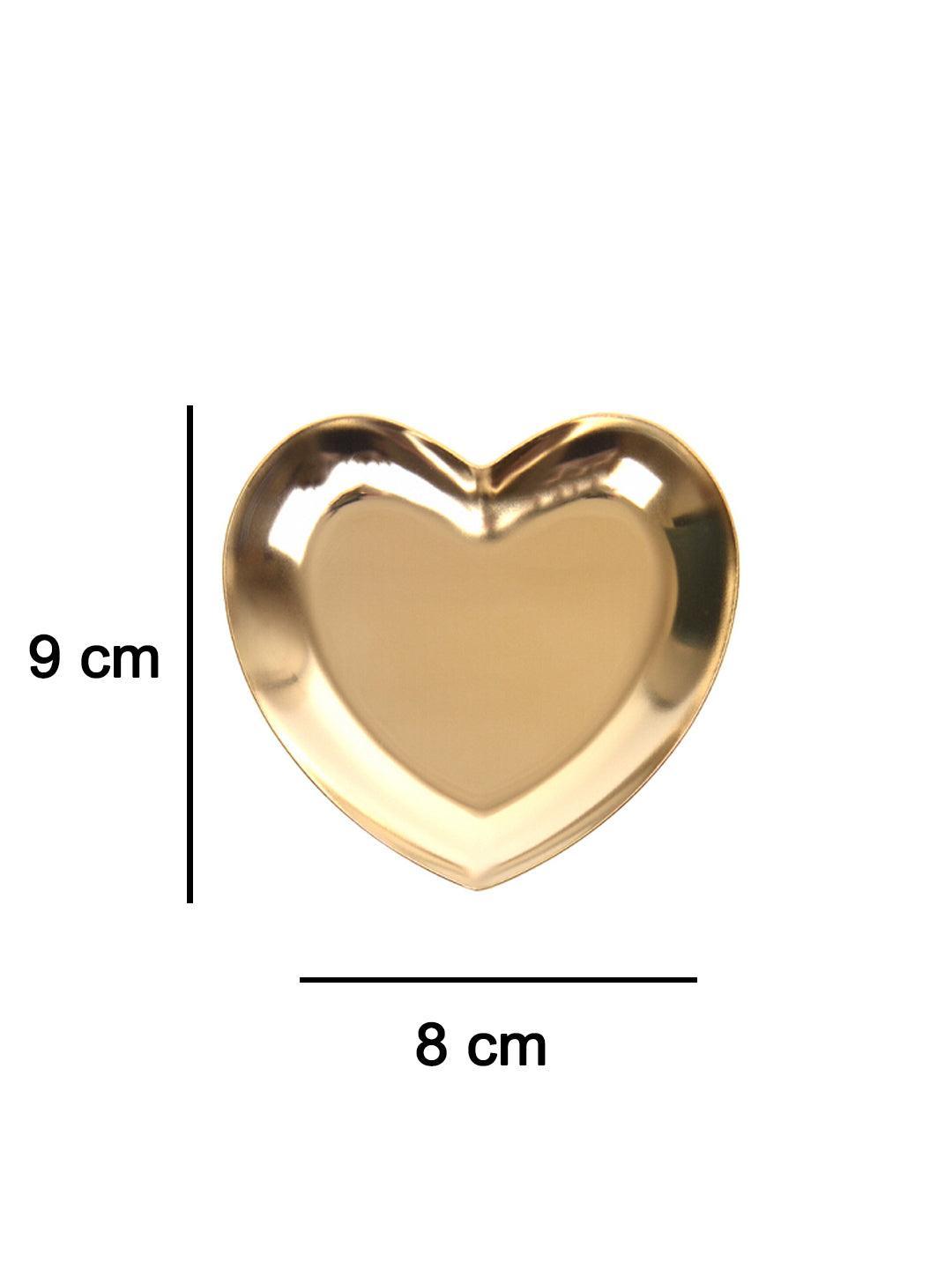 Market99 Heart Shaped Stainless Steel Jewellery Holder Tray - MARKET 99