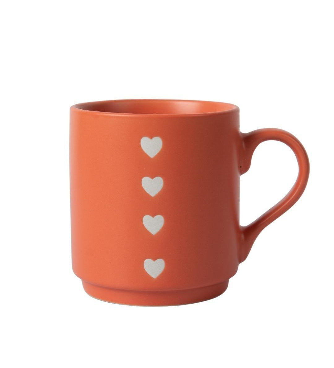 MARKET99 Hearts Print Ceramic Coffee Mug - 360 mL - MARKET 99