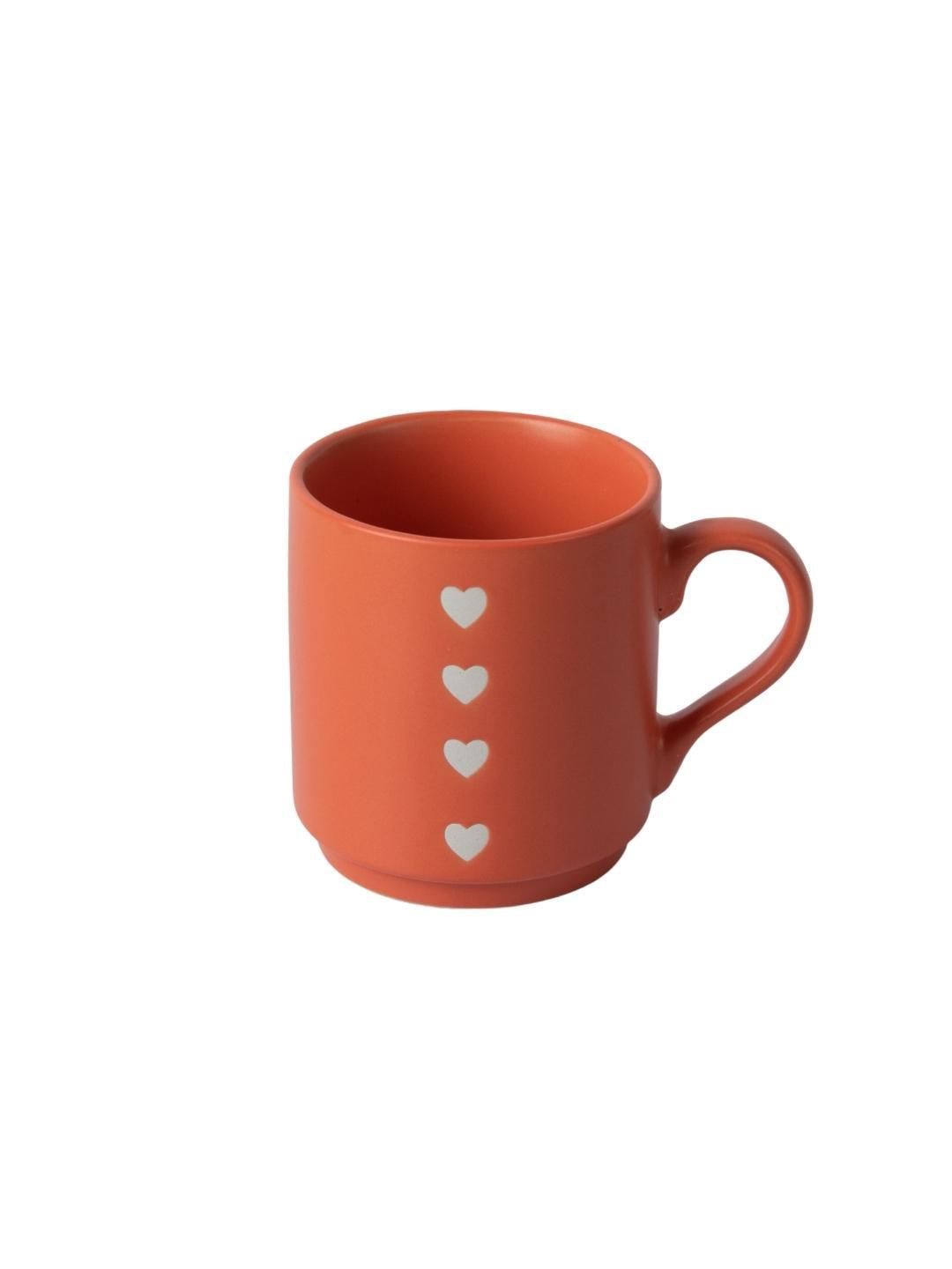 MARKET99 Hearts Print Ceramic Coffee Mug - 360 mL - MARKET 99