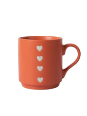 MARKET99 Hearts Print Ceramic Coffee Mug - 360 mL - MARKET 99