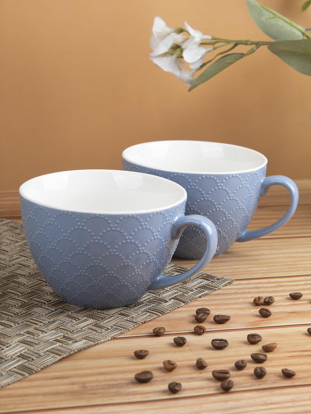 Market99 Honey Embossed Tea & Coffee Mug - Set of 2, 460 mL - MARKET 99