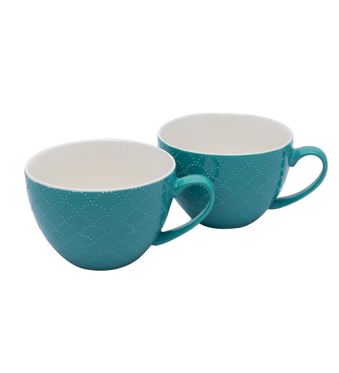 Market99 Honey Embossed Tea & Coffee Mug - Set of 2, 460 mL - MARKET 99