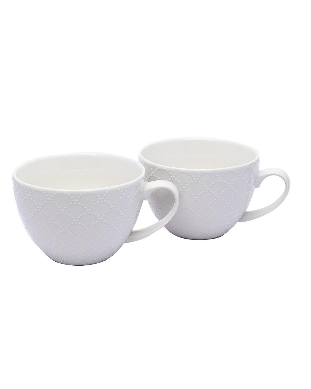 Market99 Honey Embossed Tea & Coffee Mug - Set of 2, 460 mL - MARKET 99