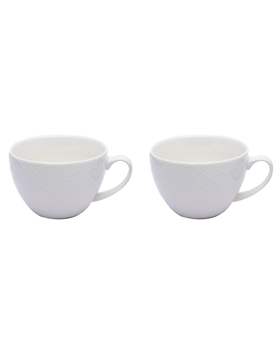 Market99 Honey Embossed Tea & Coffee Mug - Set of 2, 460 mL - MARKET 99