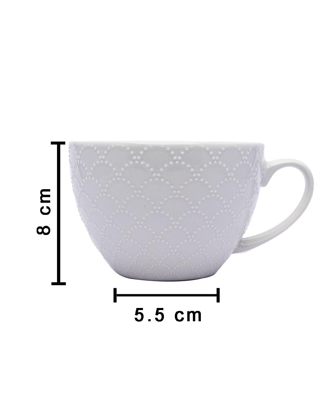 Market99 Honey Embossed Tea & Coffee Mug - Set of 2, 460 mL - MARKET 99