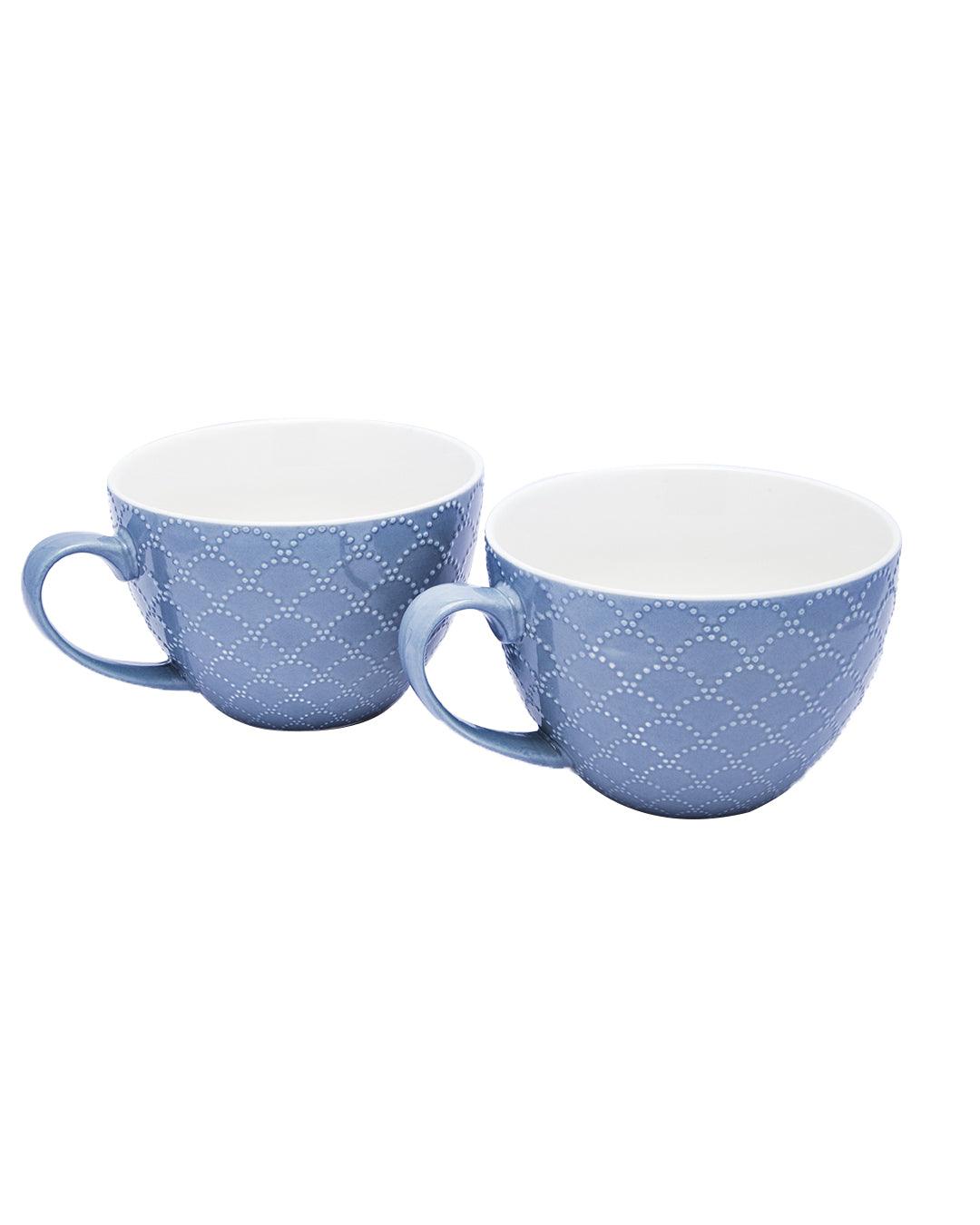 Market99 Honey Embossed Tea & Coffee Mug - Set of 2, 460 mL - MARKET 99