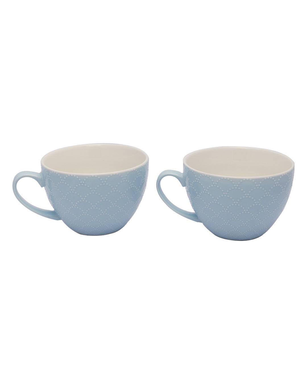 Market99 Honey Embossed Tea & Coffee Mug - Set of 2, 460 mL - MARKET 99