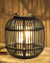 Market99 Lantern, Bamboo Lantern, Blue, Wood - MARKET 99