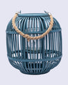 Market99 Lantern, Bamboo Lantern, Blue, Wood - MARKET 99
