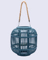Market99 Lantern, Bamboo Lantern, Blue, Wood - MARKET 99