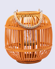 Market99 Lantern, Bamboo Lantern, Yellow, Wood - MARKET 99