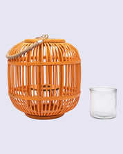 Market99 Lantern, Bamboo Lantern, Yellow, Wood - MARKET 99