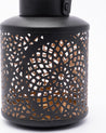 Market99 Lantern Lamp, T-Light Candle Holder, Sun Pattern Cutwork, Black Colour, Mild Steel - MARKET 99