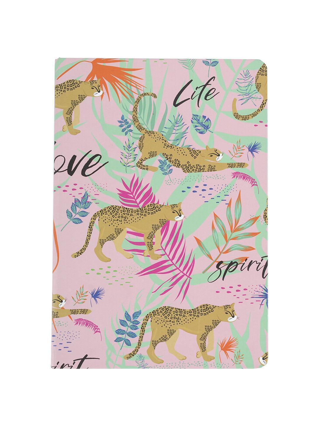 Market99 Leopard & Zebra Animal Print Composition A5 Note Book, Blank Lined Diary - MARKET 99