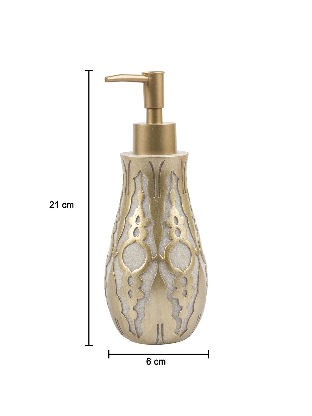 Light-Golden Polyresin Soap Dispenser - 380 mL