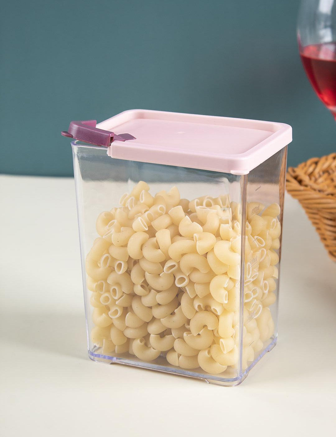 Market99 Medium Plastic Cereal Dispenser Jar With Lid - MARKET 99