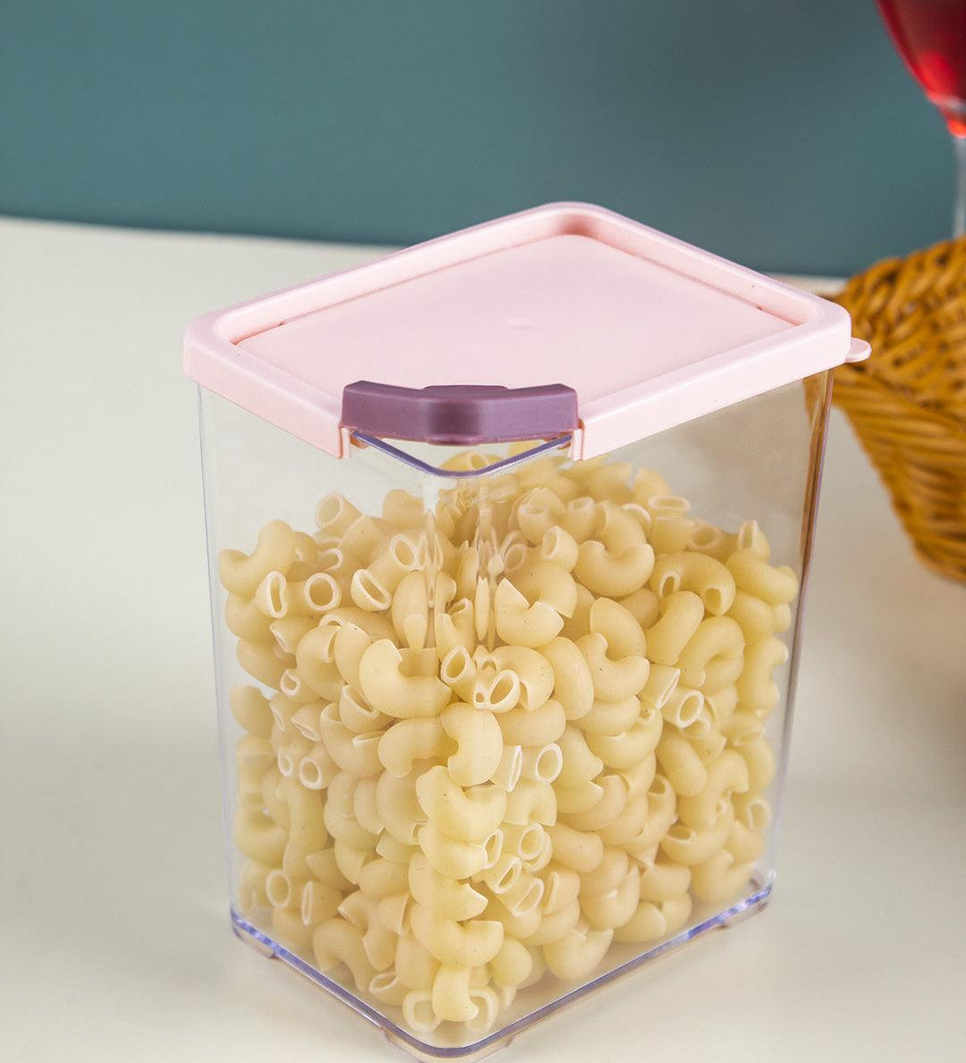 Market99 Medium Plastic Cereal Dispenser Jar With Lid - MARKET 99