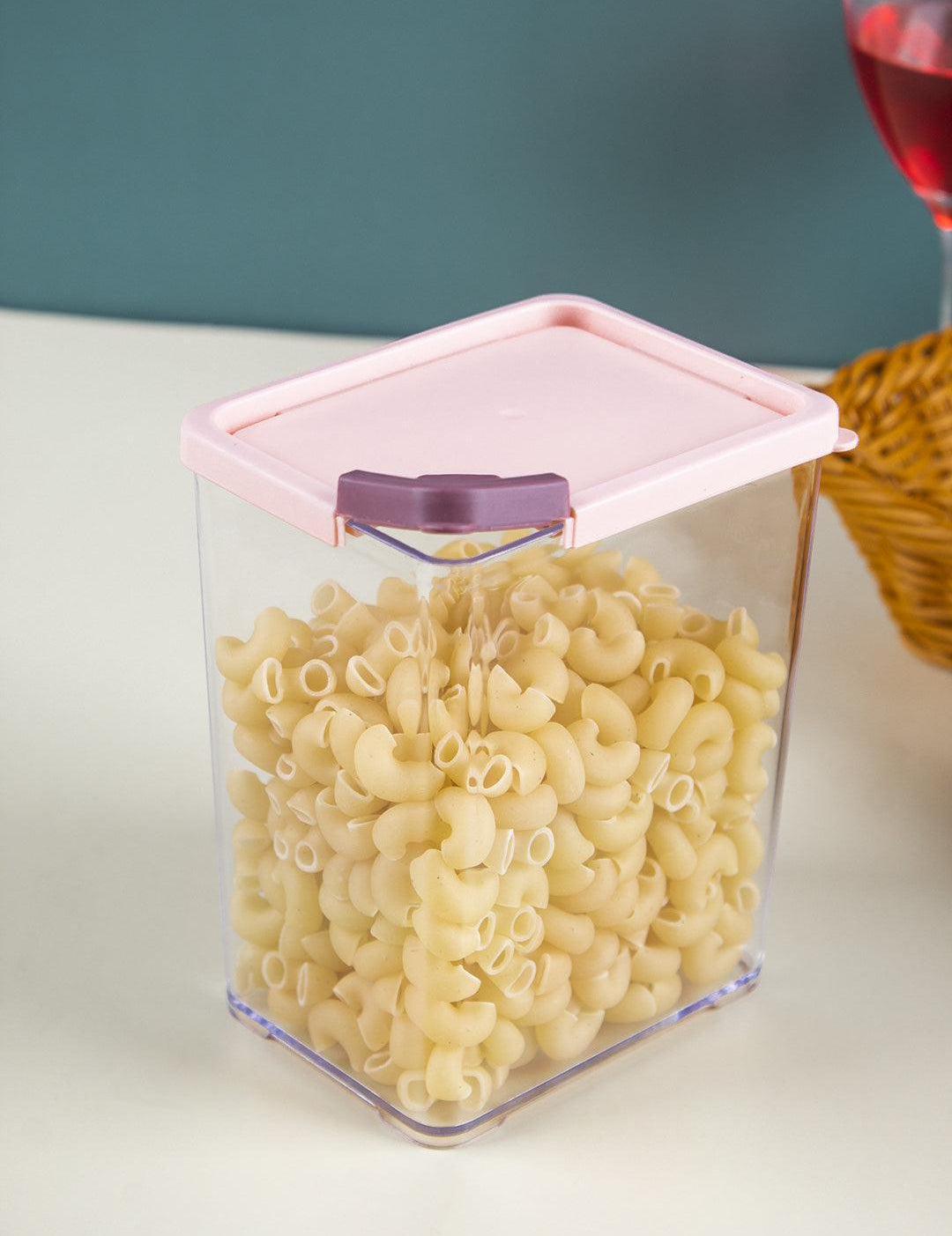 Market99 Medium Plastic Cereal Dispenser Jar With Lid - MARKET 99