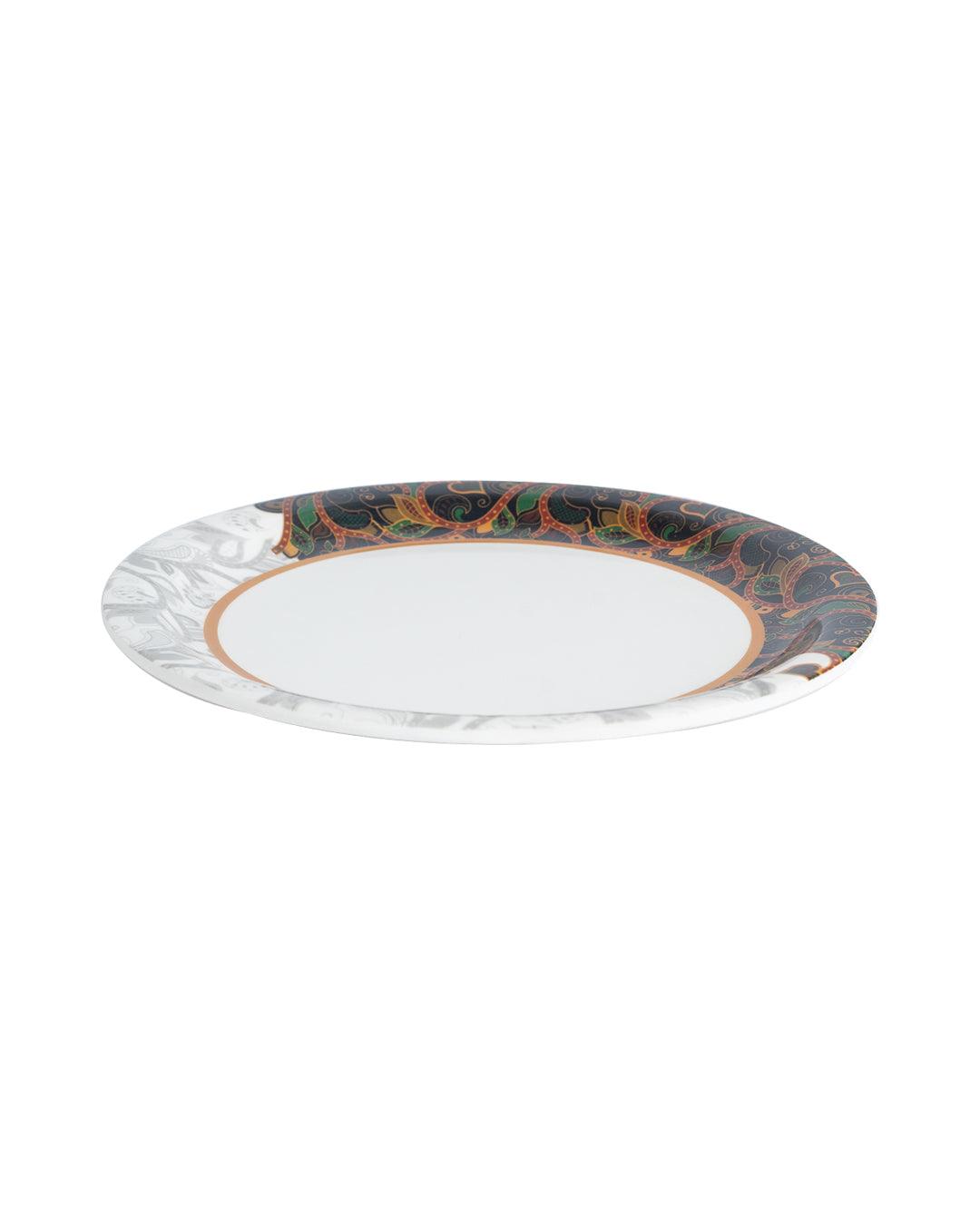 Market99 Melamine Tableware Dual Glazed Quarter Plates for Dining Table (Set Of 6) - MARKET 99