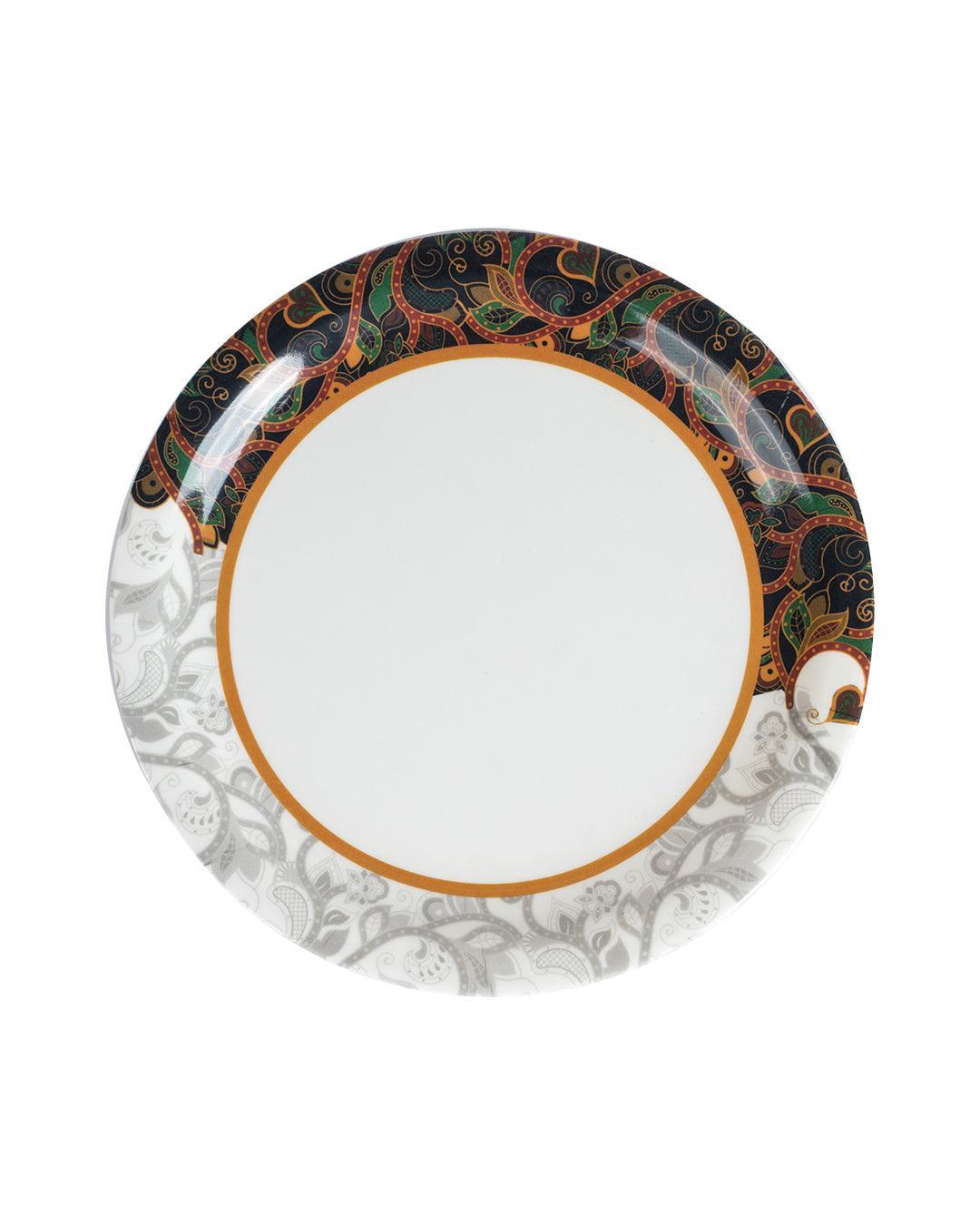 Market99 Melamine Tableware Dual Glazed Quarter Plates for Dining Table (Set Of 6) - MARKET 99