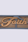 Market99 Metal Handwriting Wall Décor, Faith, Gold Colour, Metal & MDF - MARKET 99