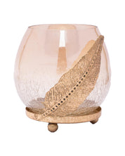 Market99 Metal Leaf Design T-Lite Votive Crackle Holder - MARKET 99