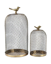 Market99 Metal Mesh Cloche, Mild Steel, Golden Colour, Set of 2 - MARKET 99