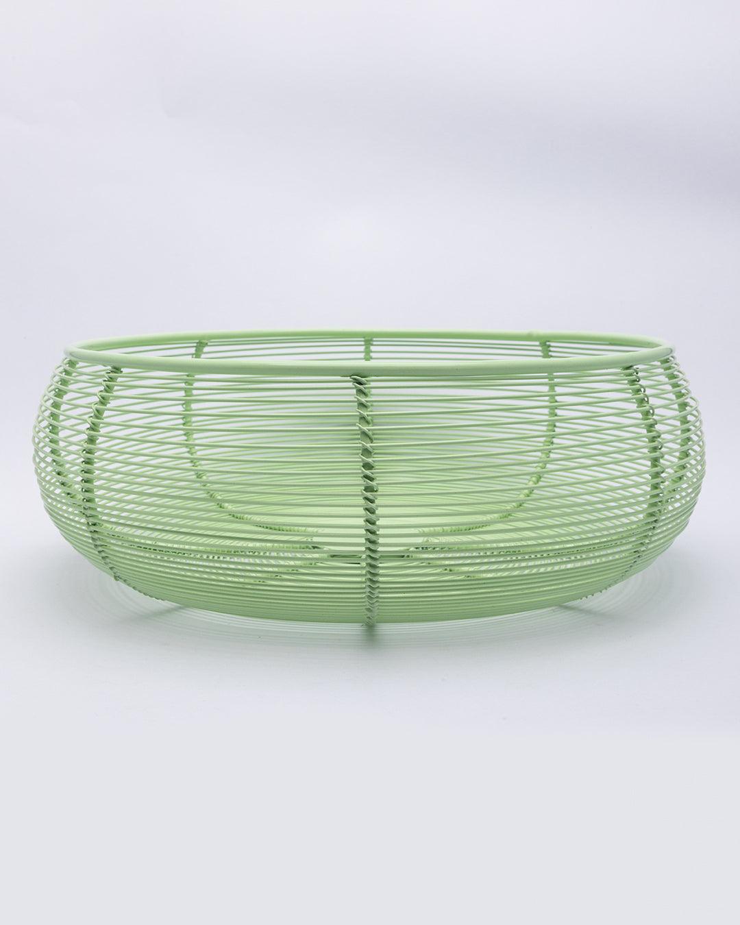 Market99 Metal Wire Countertop Fruit Bowl, Basket Holder Stand, For Home & Kitchen, Green Colour, Iron - MARKET 99