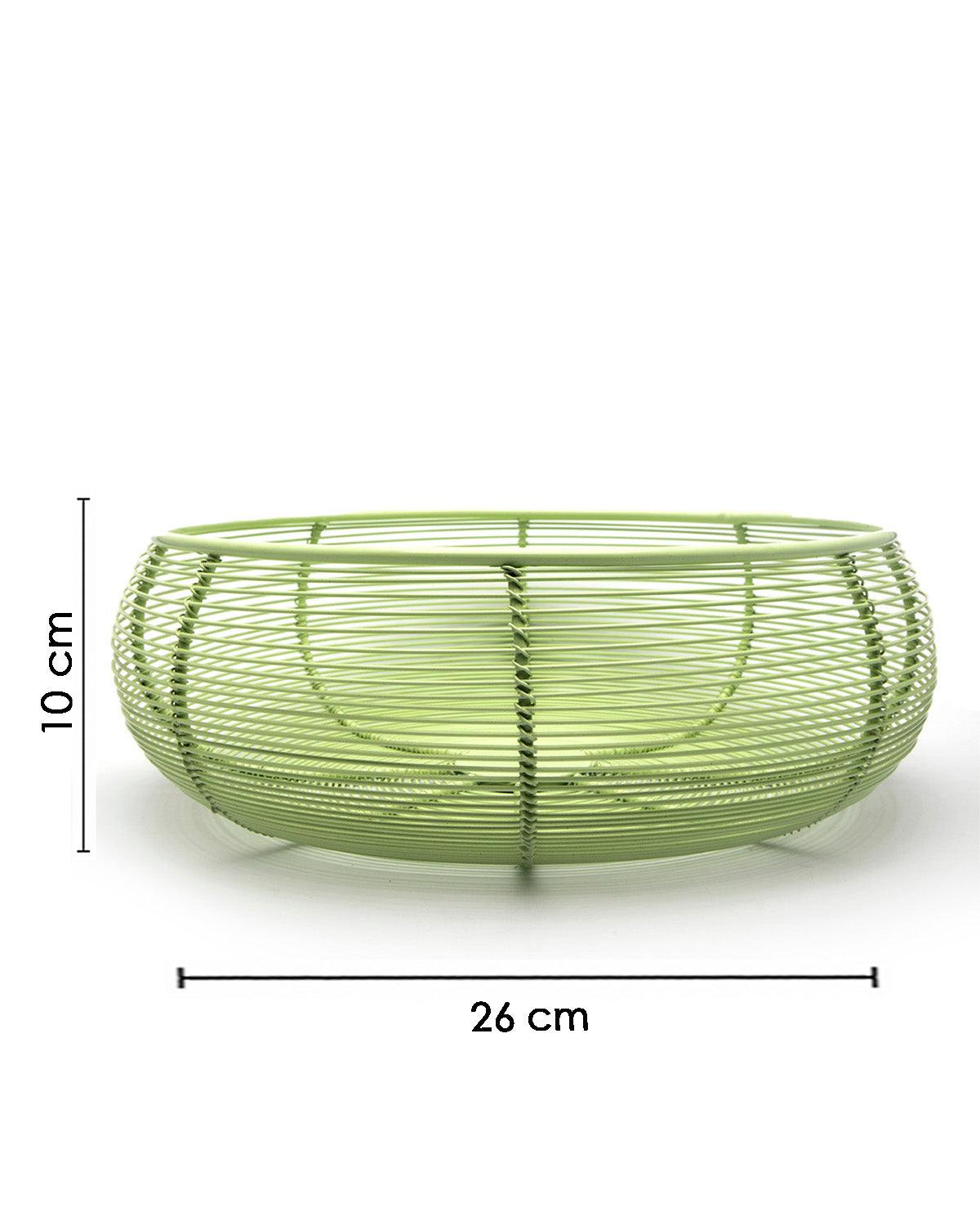 Market99 Metal Wire Countertop Fruit Bowl, Basket Holder Stand, For Home & Kitchen, Green Colour, Iron - MARKET 99