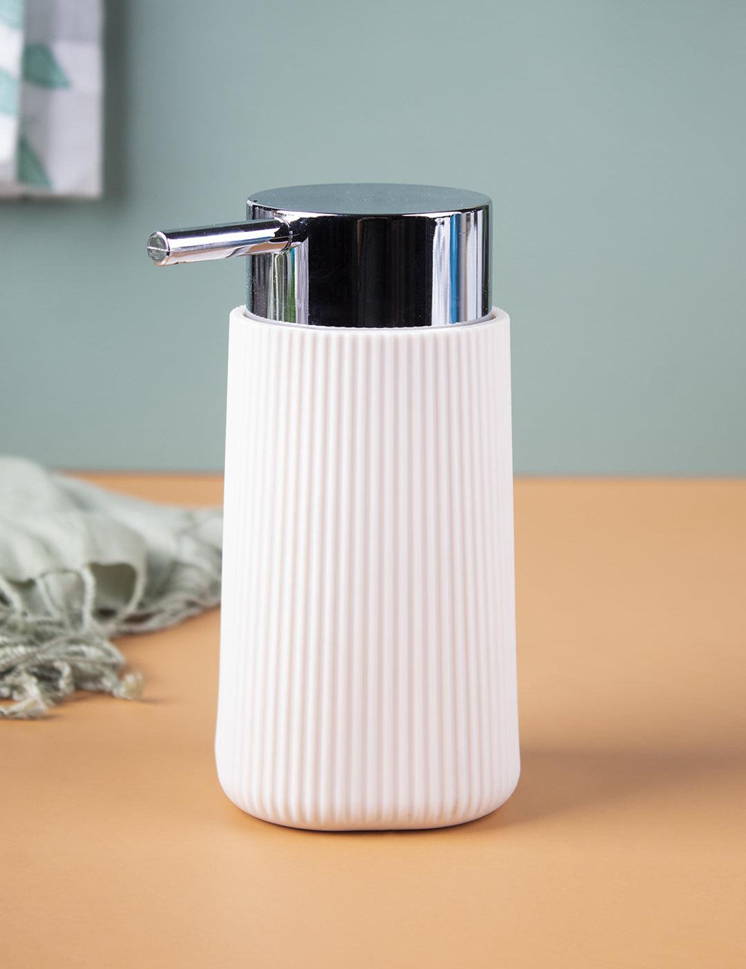 Market99 Modern Ribbed Cylindrical Soap Dispenser - 250 mL - MARKET 99