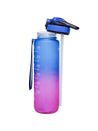 Market99 Motivational Sipper Water Bottle with Time & Level Marker, Blue Purple, 1 Liter - MARKET 99