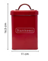 Market99 Namkeen Jar, Kitchen Decorative, Countertop Metal Storage Jar, Red, Mild Steel - MARKET 99