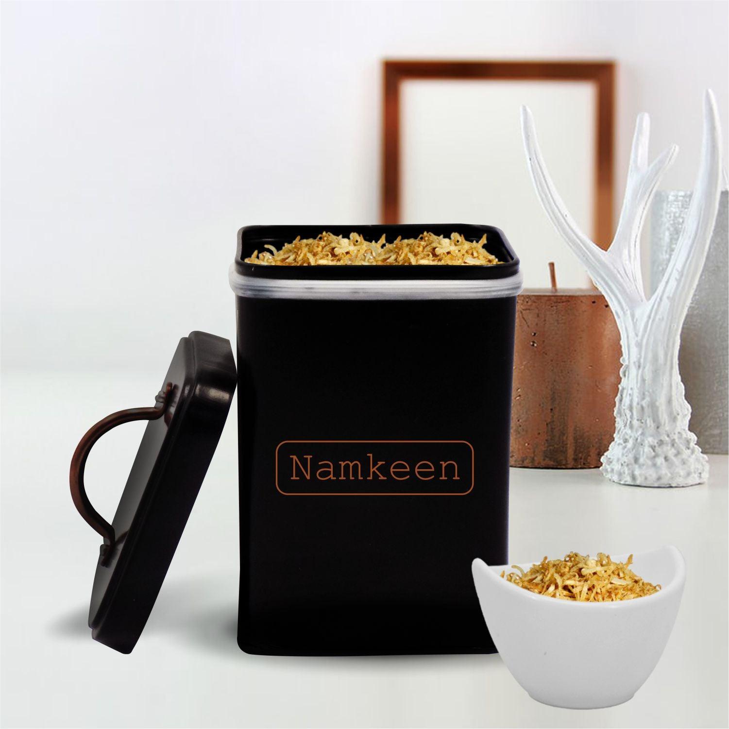 Market99 Namkeen Jar with Lid - (Black, 1900mL) - MARKET 99