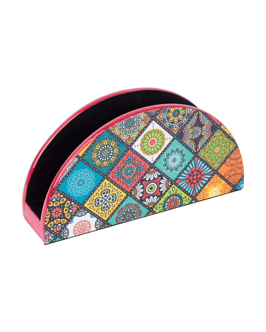 Market99 Napkin Holder, Multiple Style Print, Multicolour, MDF - MARKET 99