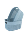 Market99 Plastic Home Storage Basket Organizer | Shelf Organiser with Handles - 2 Set - MARKET 99