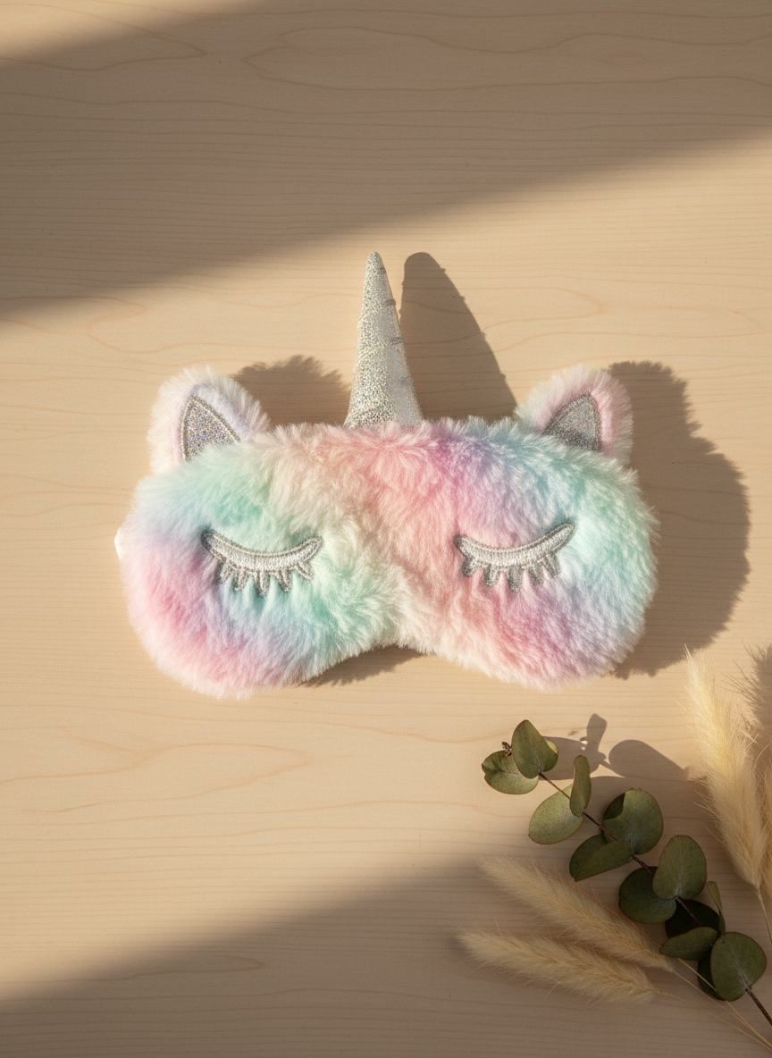 Market99 Plush Unicorn Eye Sleep Mask