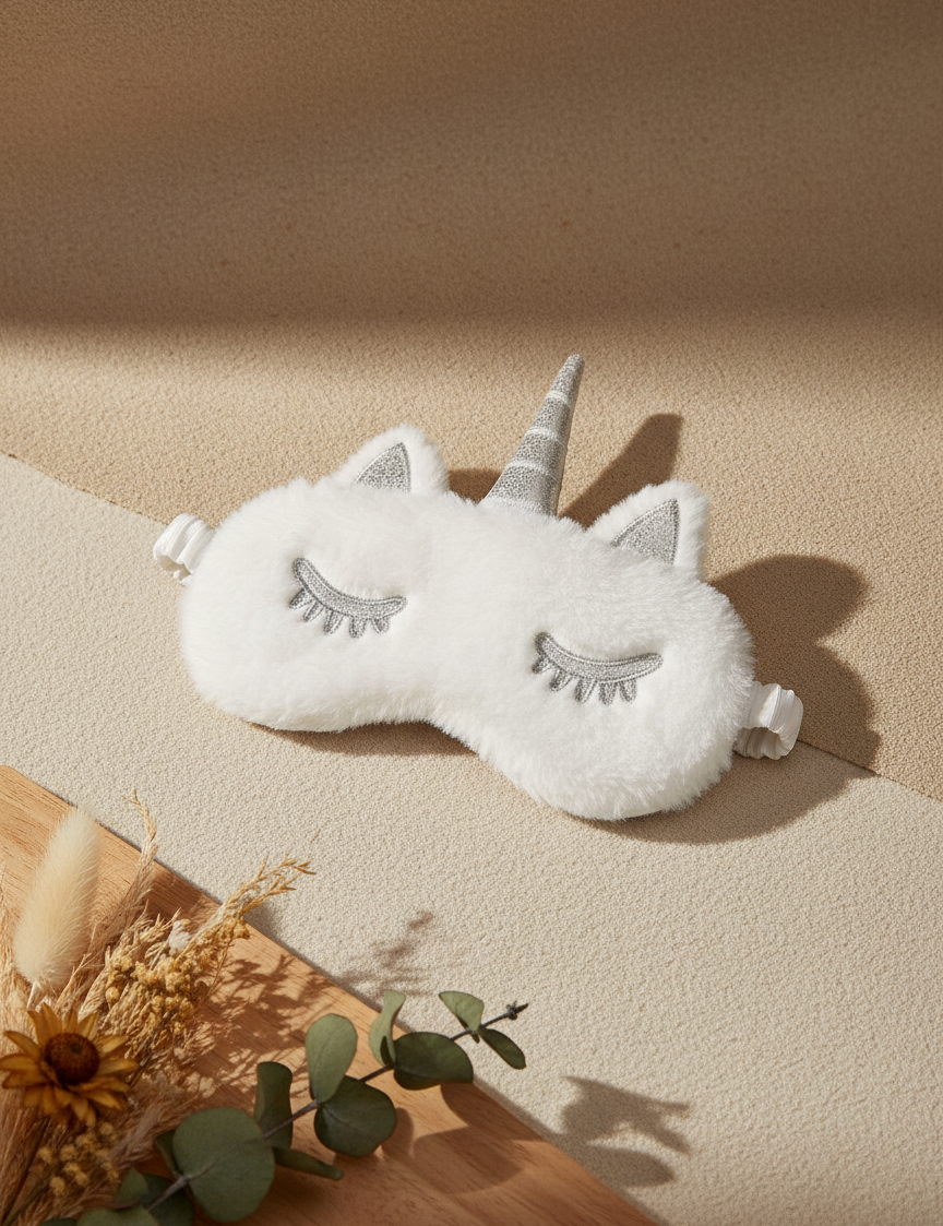 Market99 Plush Unicorn Eye Sleep Mask