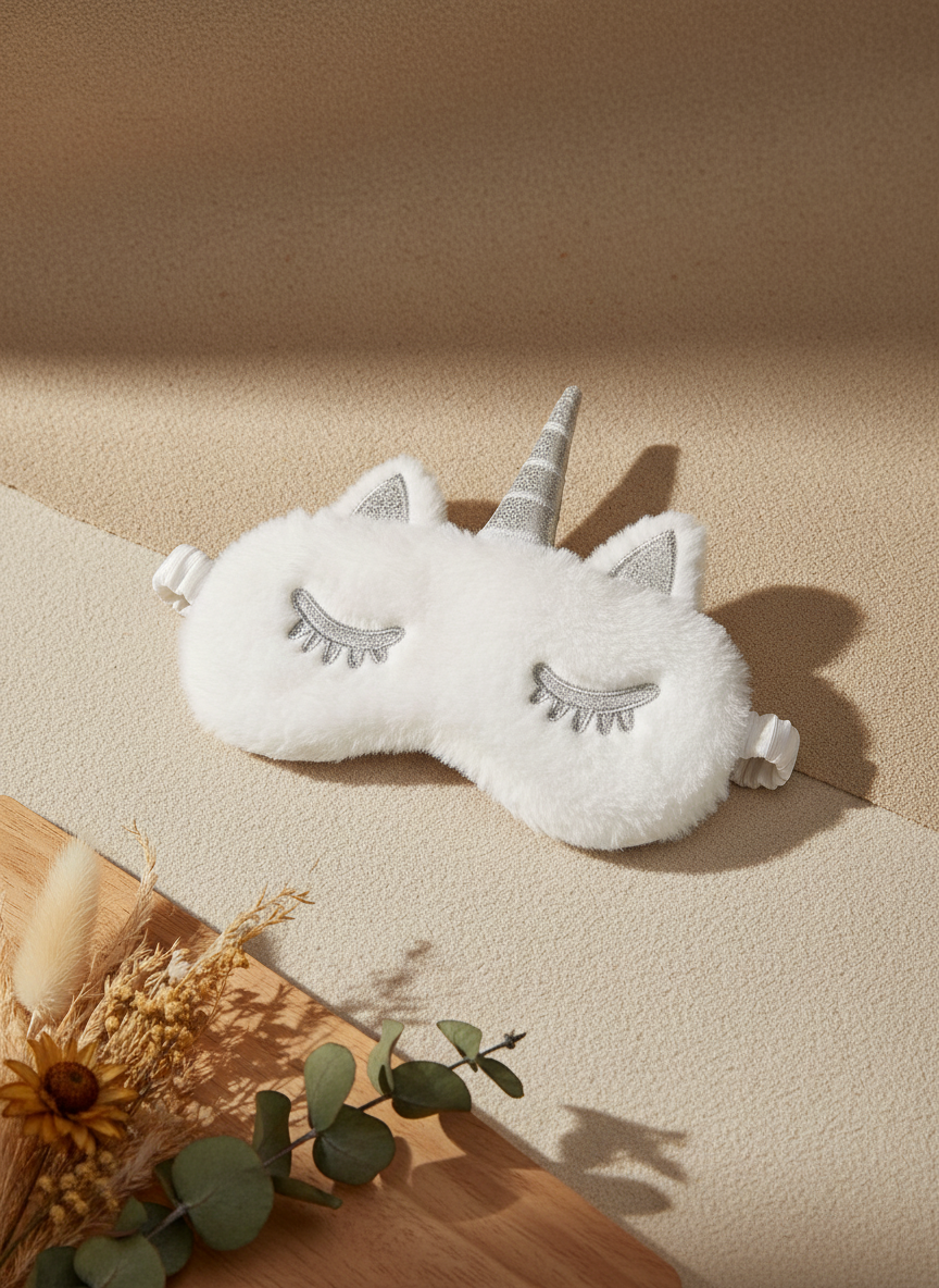 Market99 Plush Unicorn Eye Sleep Mask