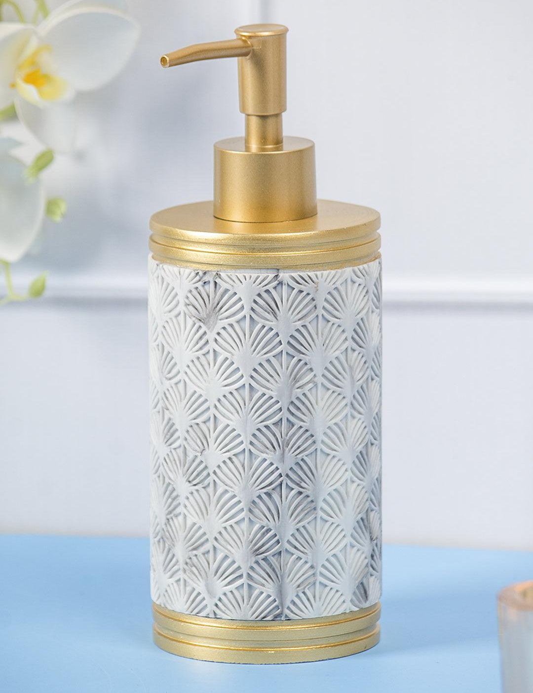 Polyresin Soap Dispenser with Golden Pump - 375 mL