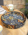 Market99 Serveware Round Serving Tray With Handle (1 Pcs, Floral Print) - MARKET 99