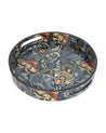 Market99 Serveware Round Serving Tray With Handle (1 Pcs, Floral Print) - MARKET 99