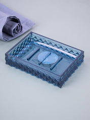 Market99 Soap Dish Holder, Rectangular Shape Blue Plastic Soap Holder - MARKET 99