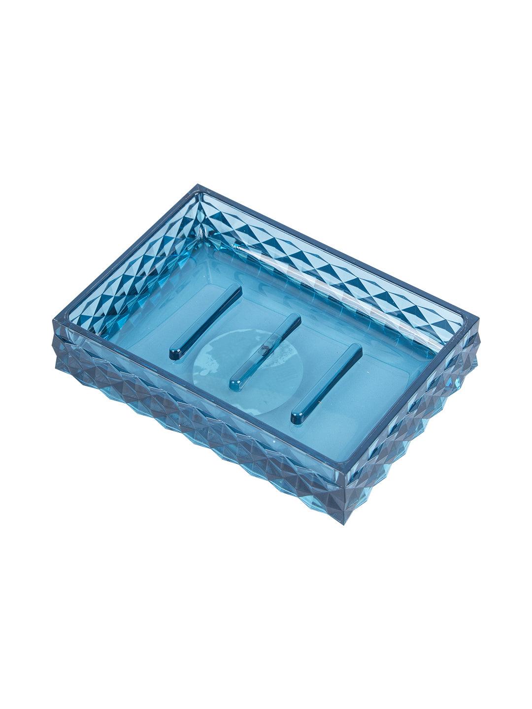 Market99 Soap Dish Holder, Rectangular Shape Blue Plastic Soap Holder - MARKET 99