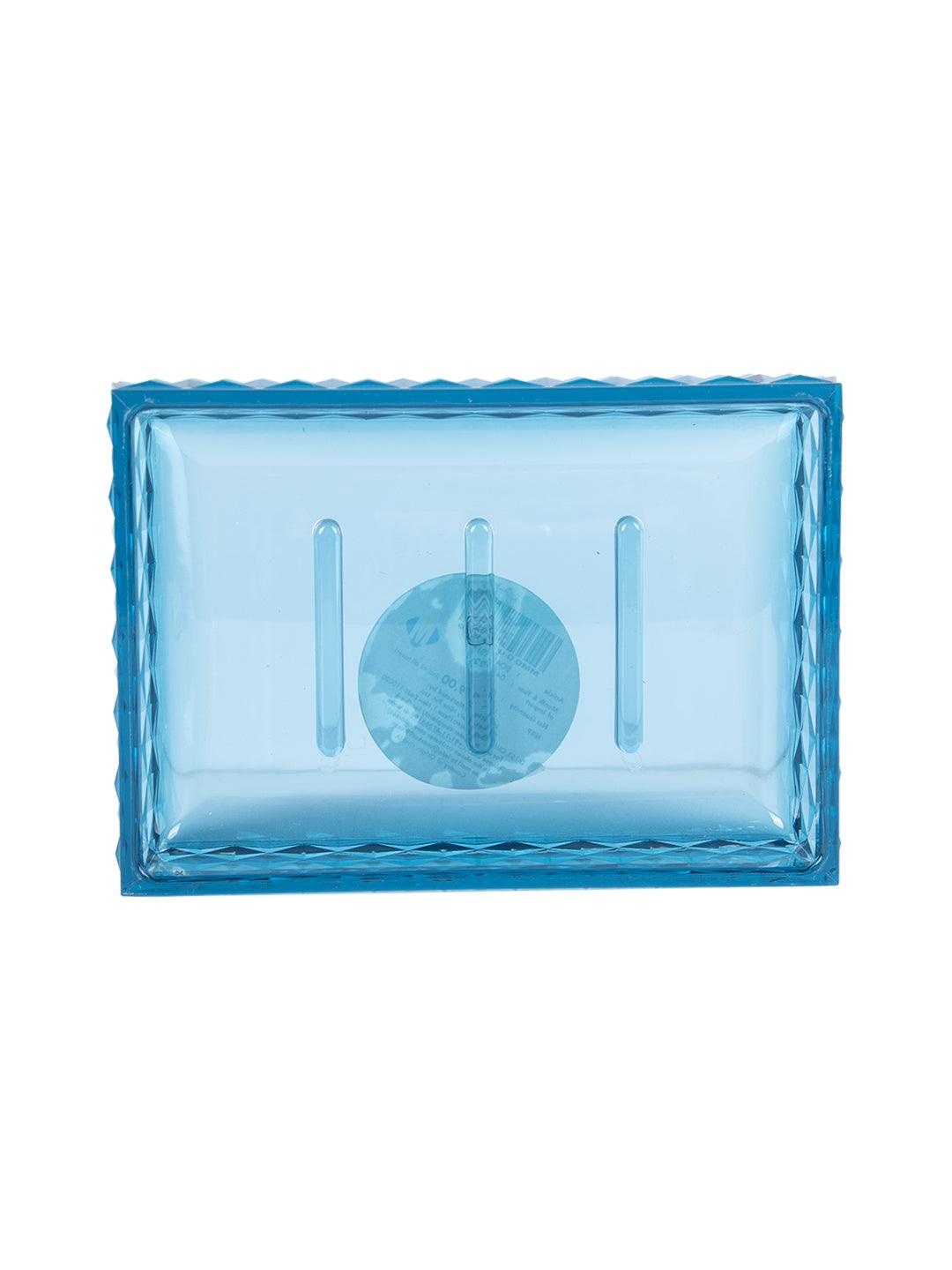 Market99 Soap Dish Holder, Rectangular Shape Blue Plastic Soap Holder - MARKET 99