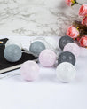 Market99 String Lights with 10 Balls, Grey & Pink, Polystyrene & Cotton - MARKET 99