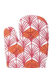 Market99 Symmetrical Design Printed Cotton Oven Gloves ( 1 Pair ) - MARKET 99