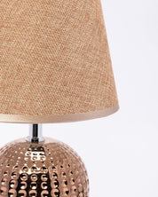 Market99 Table Lamp, with Shade, Circular Shape, Gold Colour, Ceramic - MARKET 99