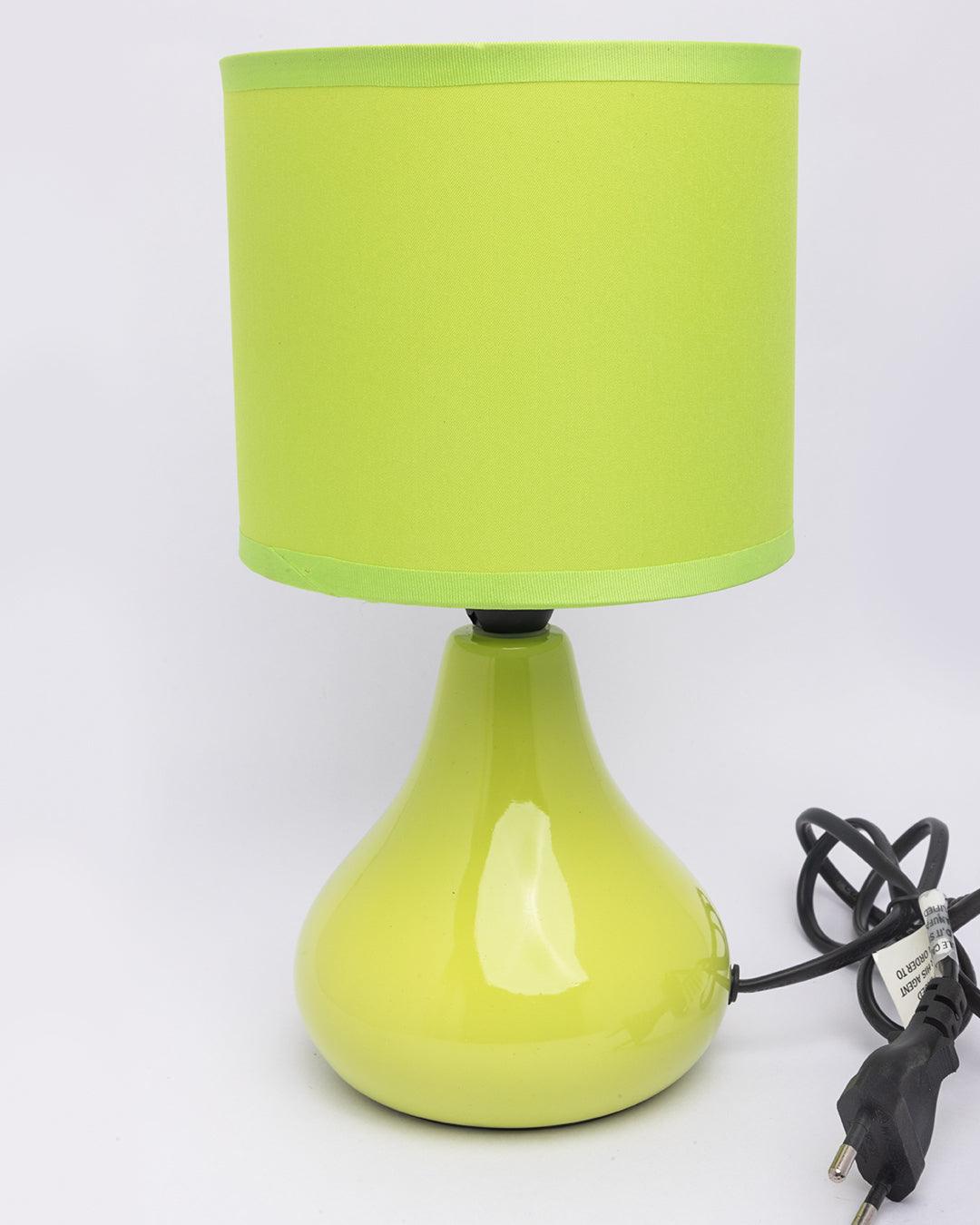 Market99 Table Lamp, with Shade, Cone Shape, Green, Ceramic - MARKET 99